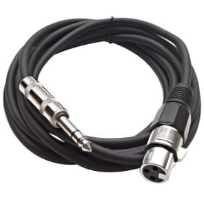 Seismic Audio SATRXL-F10BLACK XLR Female to 1/4" TRS Male Patch Cable - 10'