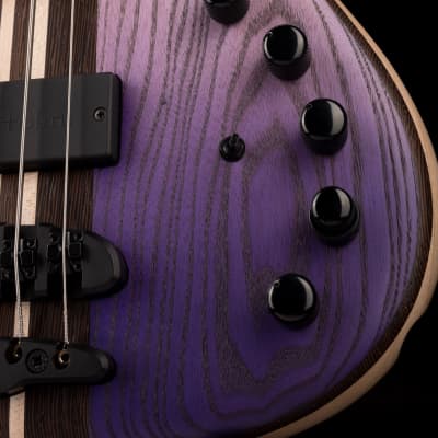 Mayones Viking 4 String Bass Guitar Dirty Ash Purple Horizon image 8