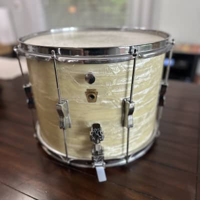 Ludwig Marching Snare 1966 - White Marine Pearl image 1