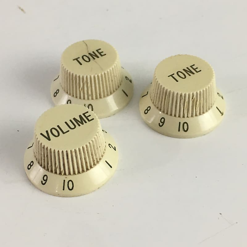 Vintage Fender Japan MIJ Strat Knobs 1980s Naturally Aged | Reverb UK