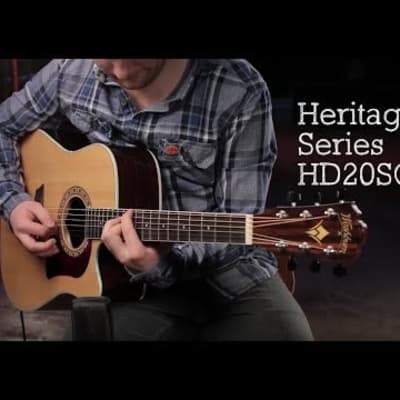 Washburn HD20SCE Heritage Dreadnought Acoustic Electric Guitar(New) image 5