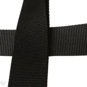 Levy's M8 2" Woven Poly Guitar Strap w/Leather Ends - Black Extra Long image 5