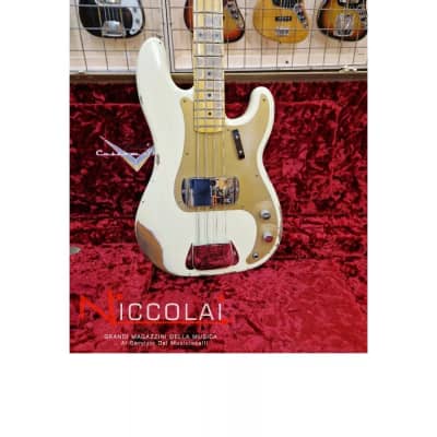 Fender Custom Shop 58 Precision Bass Heavy Relic Maple Neck Vintage White image 14