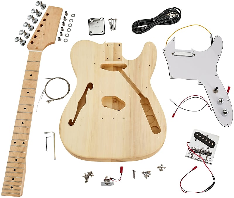 Harley Benton TL Guitar Kit DIY Complete SEMIHOLLOW Tele Reverb