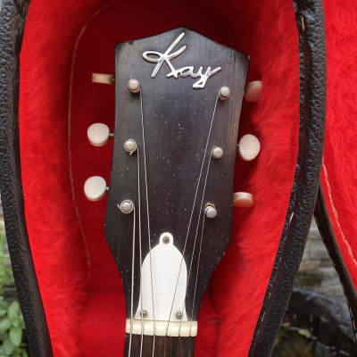 Kay Acoustic Guitar - Vintage Tobacco Sunburst w/ Case image 5