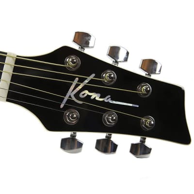 Kona K41BK K41 Series Dreadnought 6 String Acoustic Guitar Reverb