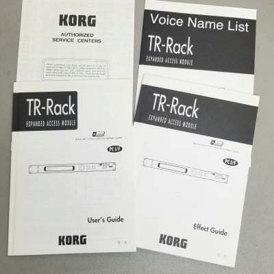 Korg TR Rack Synth Module - Original Owner's Manual Set (3)