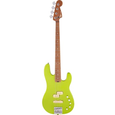 Charvel Pro-Mod San Dimas Bass PJ IV - Caramelized Maple Fingerboard, Lime Green Metallic image 2