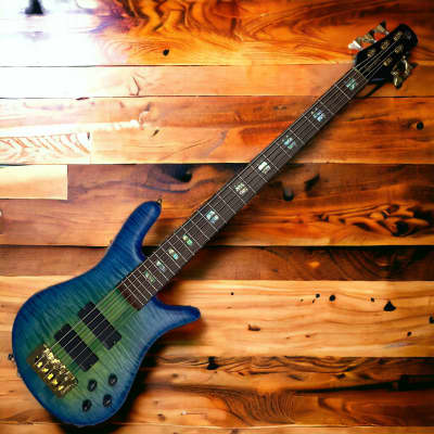 Spector USA NS-5, Custom Matte Green-Blue Burst / Pau Ferro / Haz-Lab *Bass Central Exclusive *RARE! image 2