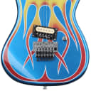 Kramer Baretta Electric Guitar - Blue Sparkle with Flames (BarettBSFd3)