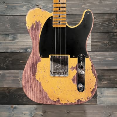 Fender Custom Shop Limited 50s Pine Esquire Super Heavy Relic Nocaster - Antique Blonde image 1