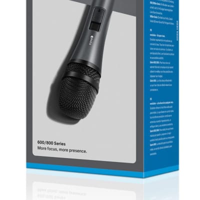 Sennheiser e 845-S Dynamic Super-Cardioid Vocal Microphone w/ Mic Clip and Pouch E845-S