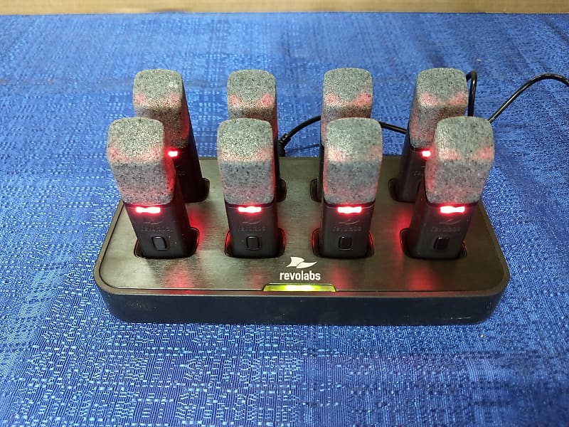 Revolabs 02-08HDCHG-C Charger Base W/ 8, 01-HDTBLMIC-DR-11 Microphones image 1