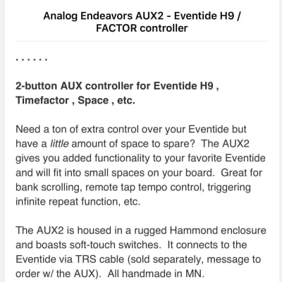 Analog Endeavors Aux2 - for Eventide control image 2