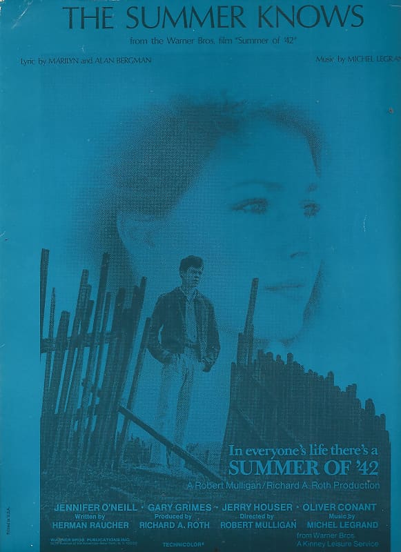 Summer of '42The Summer Knows Sheet Music, 1971 Reverb