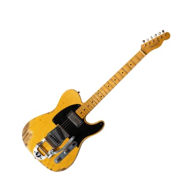 Fender 2019 LTD 50s Vibra Telecaster Heavy Relic Butterscotch Tele Bigsby Bridge for sale