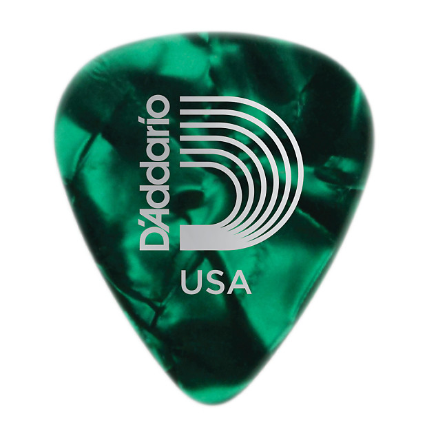 Planet Waves Green Pearl Celluloid Guitar Picks, 25 pack, Medium image 1