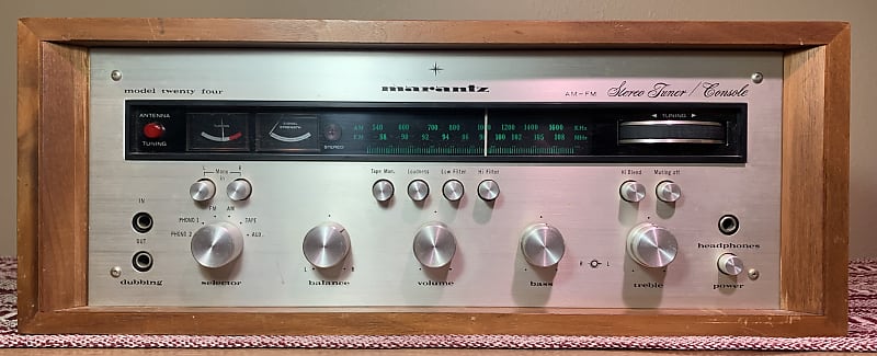 Marantz Model Twenty Four Stereo Tuner Preamp w/ Original Walnut Cabinet  			