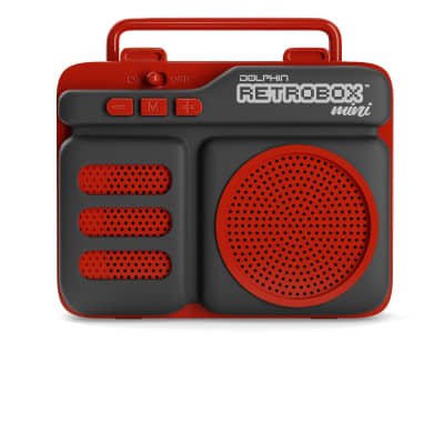 Dolphin RTX-10 Retrobox™ Mini Portable Bluetooth Radio Choose Colors - RED image 11