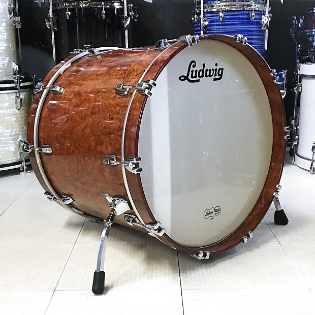 Used Ludwig Classic Maple Bass Drum 22x18 African Bubinga Reverb