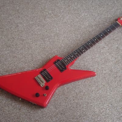 Aria Pro II ZZ Deluxe Explorer 1983 Red Made in Japan | Reverb