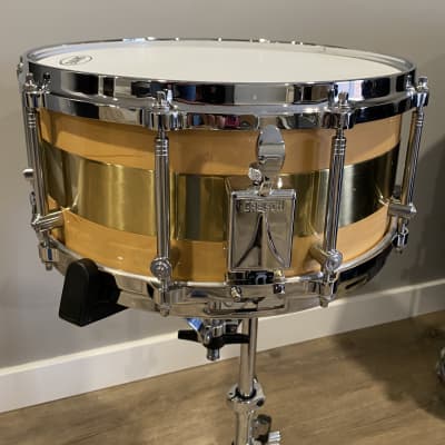 Extremely RARE Gretsch 6x14" Free Floating Maple/Brass Snare image 5