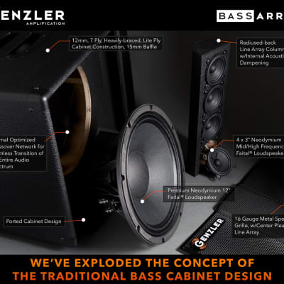 Genzler Amplification Bass Array12-3 Amp Speaker Extension Cabinet 350W 1x12" image 8