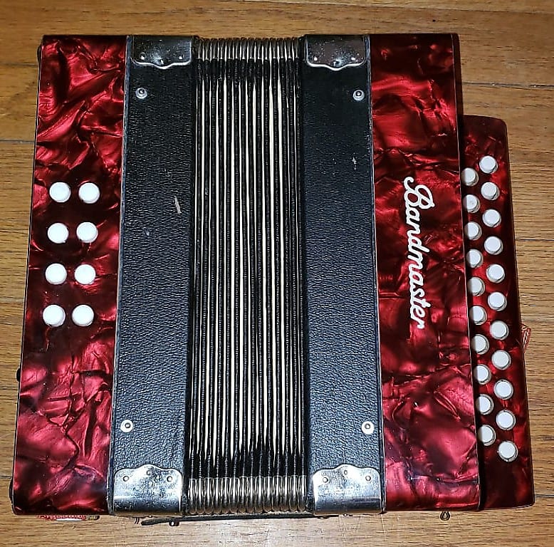 Vintage Bandmaster Bandmaster Diatonic in Key Of G C 30s To 40s. Red