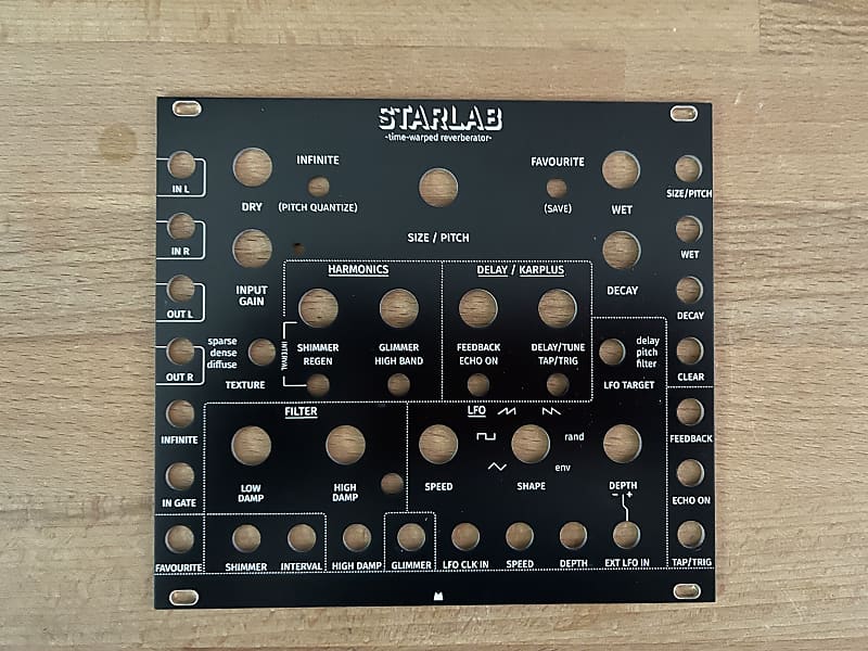 Mork Modules Strymon Starlab Black Replacement panel Reverb