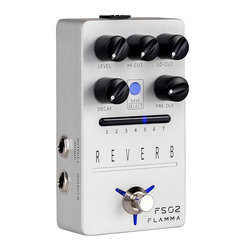 Fs02 Reverb Pedal Stereo Guitar Effects With 7 Storable Preset Slots 7 Reverb Effects Room Hall Church Cave Plate Spring Mod True Bypass Trail On image 1