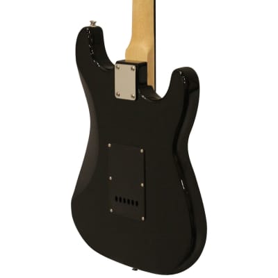 Sawtooth Left-Handed Black ES Series Electric Guitar with Black Pickguard - Includes: Accessories, Amp & Gig Bag image 10