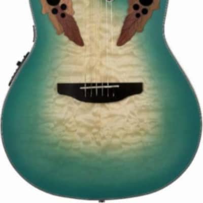 Ovation CE44X-9B Celebrity Elite Exotic Mid Depth A/E Guitar, Mint Green image 1