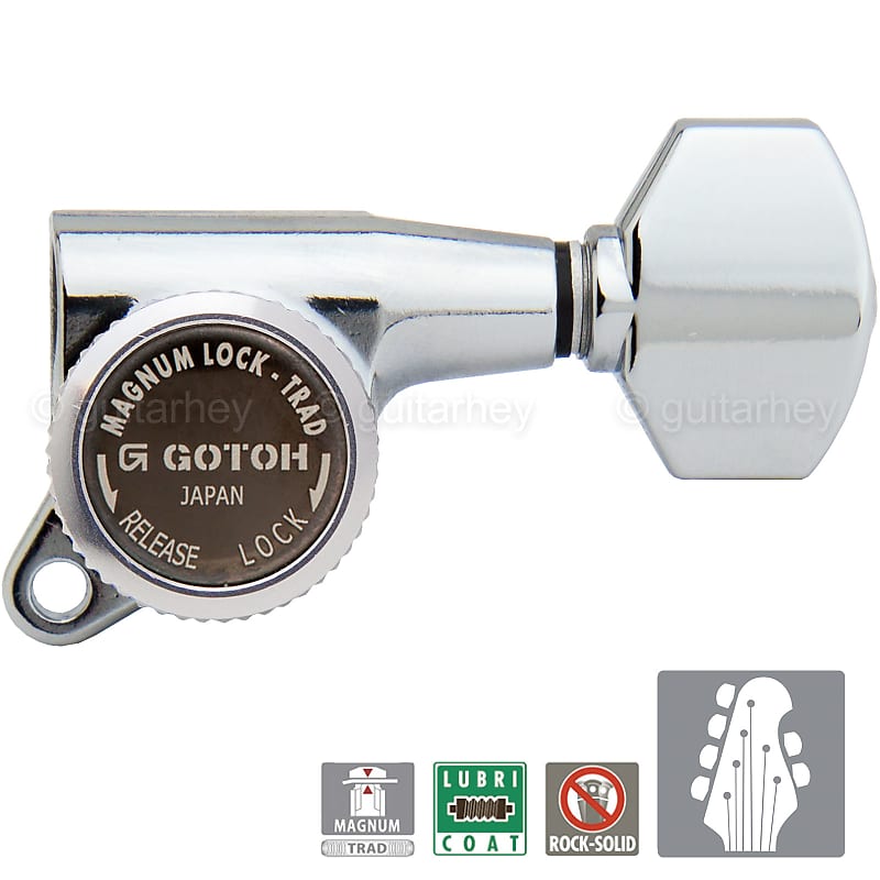 NEW Gotoh SG381-07 MGT L4+R2 Set Mini Locking Tuners Tuning