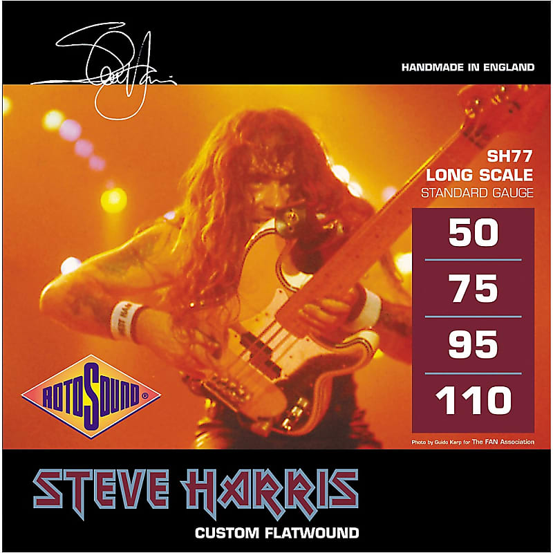 Rotosound SH77 Steve Harris Signature Custom Monel Flatwound 4 String Bass Strings 50-100 image 1