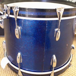 14x20 Slingerland Bass Drum 1958 Sparkling Blue w/ Ludwig Atlas Classic Soft Case image 1