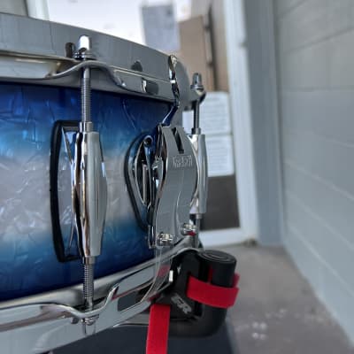 Gretsch GB551415 Brooklyn 5.5x14" Snare Drum in Blue Burst Pearl Nitron w/ Lightning Strainer image 5