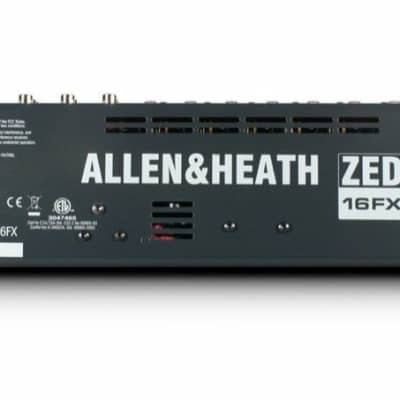 Allen & Heath ZED-16FX Multipurpose USB Mixer w/ FX for Live Sound and Recording image 4