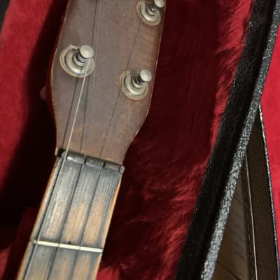 Immagine Crescent Tenor Acoustic Guitar Parlor 1930s Brown Super Rare - 5