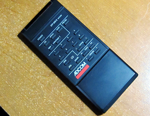 ADCOM GTP-500 II Remote Control 1990's Black | Reverb