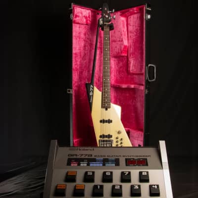 Roland G-77 Bass Synth Controller + GR-77B Synth Module | Vintage 80s Analog Bass Synthesizer- Pearl White