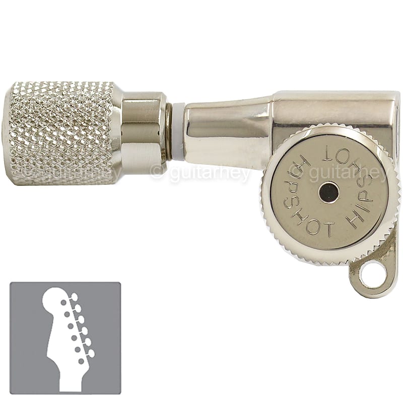 NEW Hipshot 6-in-Line LOCKING Tuners STAGGERED Knurled | Reverb