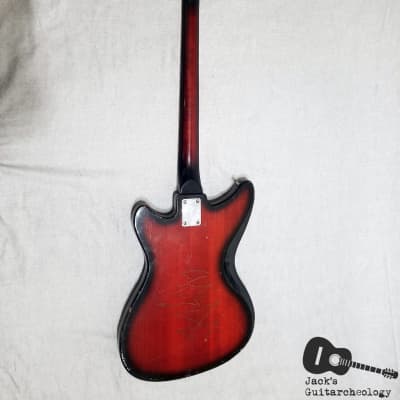 Prestiege / Teisco / Matsumoku "Whitesnake" 1 Pickup Electric Bass (1960s, Redburst) image 12