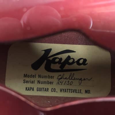 Kapa Challenger 1960's Semi-Hollow Violin Cut image 6