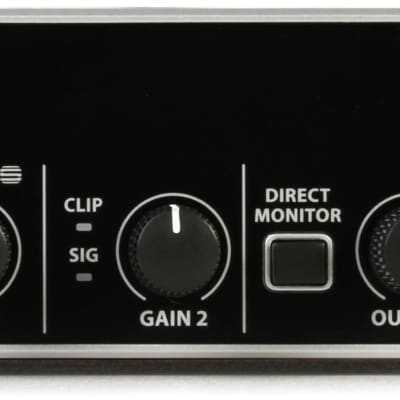 Behringer U-Phoria UMC22 USB Audio Interface  Bundle with On-Stage Stands DS7200B Adjustable Desktop Microphone Stand image 1