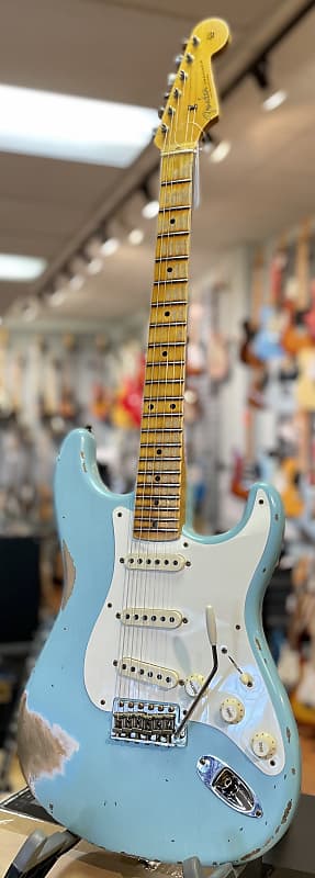 Fender Custom Shop LTD 56 Strat Heavy Relic 2022 Aged Daphne Blue image 1