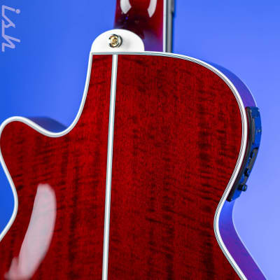 Takamine Thinline TSP158C-12 12-String Acoustic-Electric Guitar See-Through Red image 8