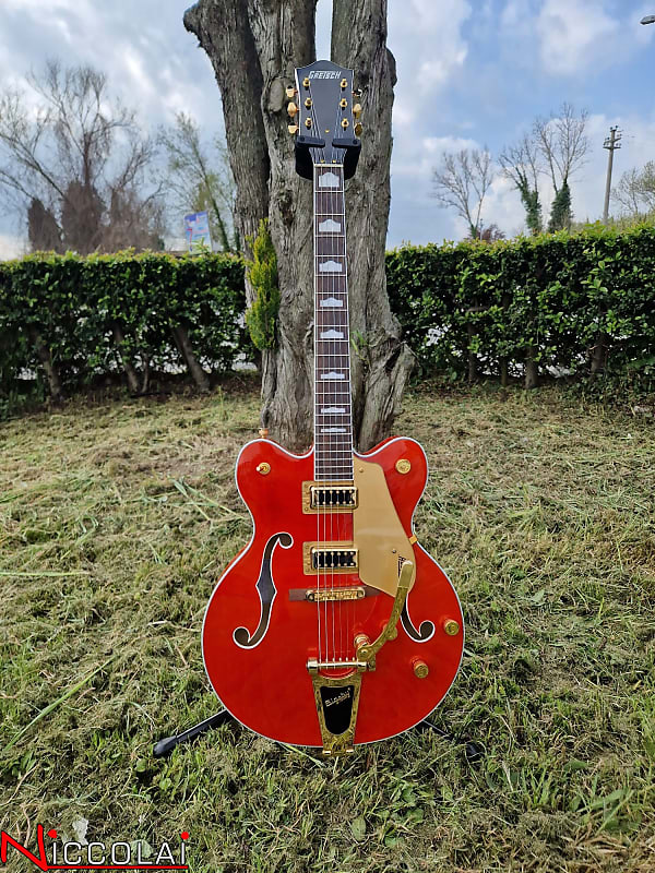 GRETSCH G5422TG Electromatic Classic Hollow Body Double-Cut with Bigsby and Gold Hardware Laurel Fingerboard Orange Stain image 1