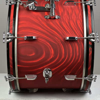 Leedy 20/13/16/5x14" Vintage 60's Drum Set - Red Satin Flame image 9