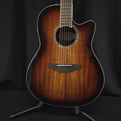 Ovation Celebrity Shallow Cutaway CS28P-KOAB-G Acoustic Electric Guitar image 3