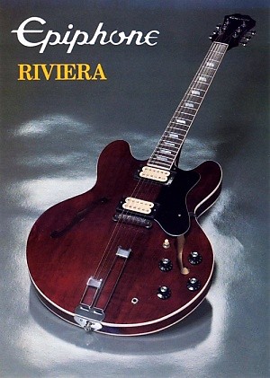 Just in! 1980 Epiphone Matsumoku Riviera. This one is super